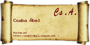 Csaba Ábel névjegykártya